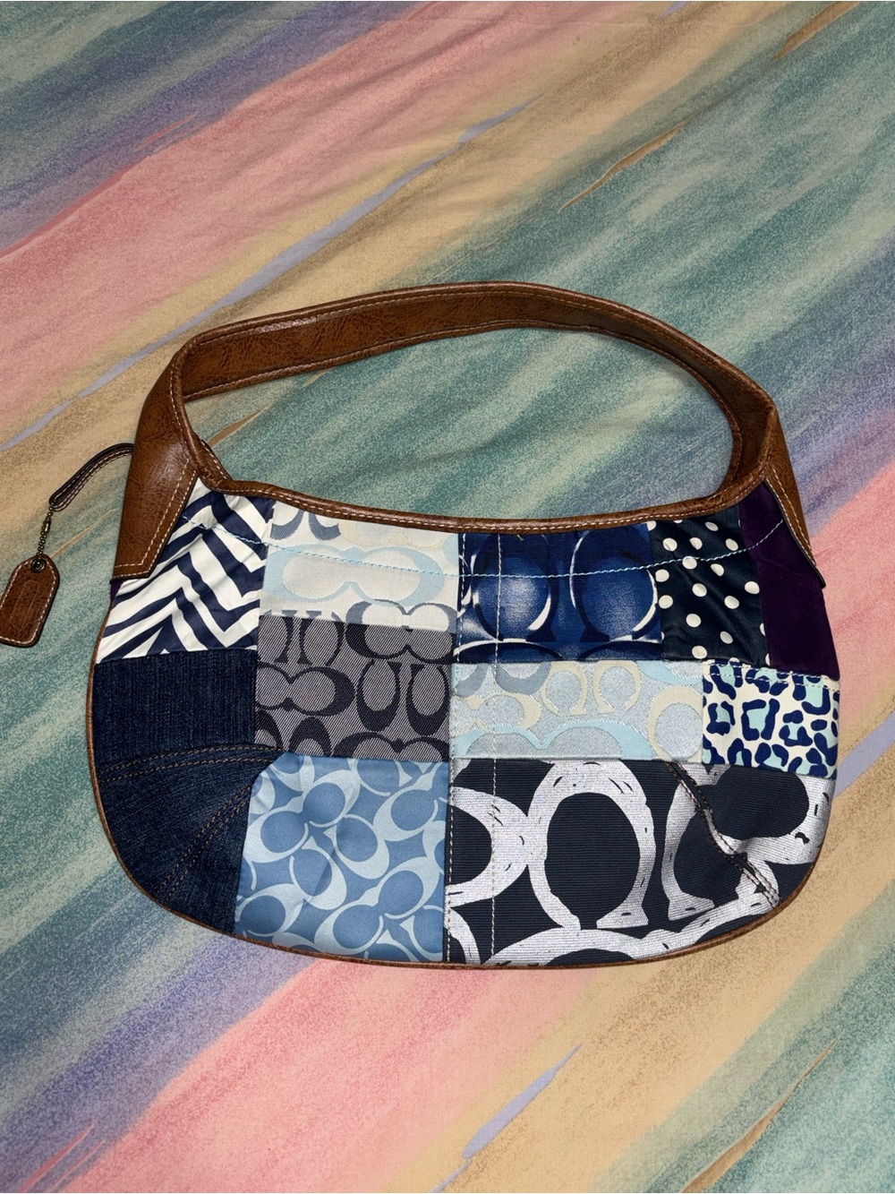 Coach Vintage  Patchwork Denim Ergo Hobo Bag Y2K - Picture 3 of 9